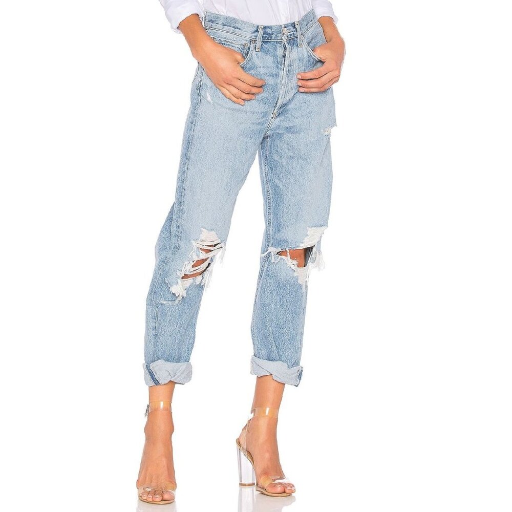 AGOLDE 90's Mid Rise Loose Fit Jeans in Fall Out Size 22